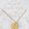 Memorial Necklace Always On My Mind Gold