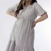 Sweet Salt Dress Dolman Sleeve Drawstring Waist Gray -Modest Clothing Sales 1334791 P20Dolman Sleeve Drawstring Waist Dress Gray 470405