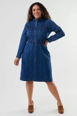 Sweet Salt Dress Button Down Denim