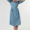 Sweet Salt Pleated Patch Pocket Dress Turquoise Floral -Modest Clothing Sales 1387681 P Pleated Patch Pocket Dress Turquoise Floral 165506