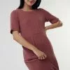 Sweet Salt Dress Knit Square Neck Tiered Skirt Burgundy -Modest Clothing Sales 1389715 P Dress Knit Square Neck Tiered Skirt Burgundy 165667
