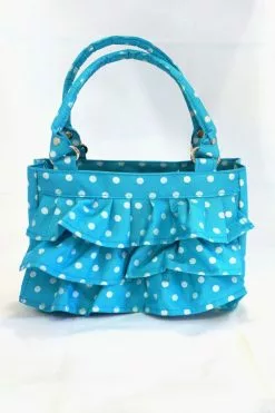 Scripture Tote Turquoise With Dots