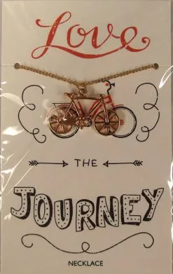 Necklace Gold Bike Love The Journey
