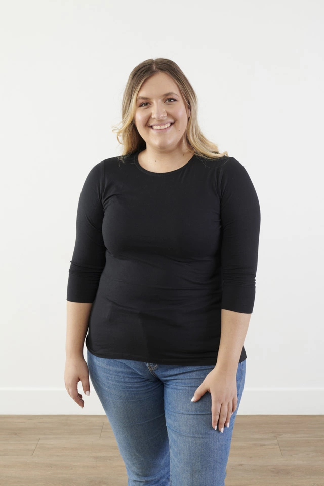 Sweet Salt Ultimate 3/4 Sleeve Tee Black 3 Sweet Salt Ultimate 3/4 Sleeve Tee Black