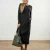 Lila Doe Raglan Sleeve Midi Dress Black -Modest Clothing Sales Dress20Raglan20Sleeve20Midi20Black 2104