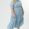 Sweet Salt Dress Short Puff Sleeve Cream/Blue Floral -Modest Clothing Sales Dress20Short20Puff20Sleeve20CreamBlue20Floral2046612