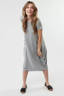 Sweet Salt Dress Short Sleeve Cocoon Light Heather Gray
