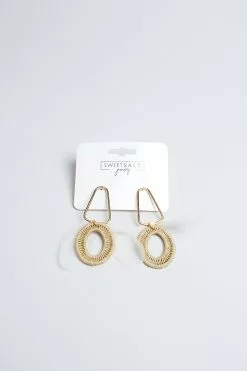Sweet Salt Earring Gold Rattan Ovals
