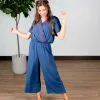 Sweet Salt Jumpsuit Wrap Bodice Embroidered Navy -Modest Clothing Sales JUMPSUIT20WRAP20BODICE20EMBROIDERED20NAVY 7800