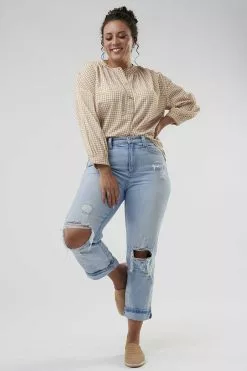 Sweet Salt Long Sleeve Buttons Top Mustard