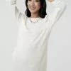 Sweet Salt Puff Sleeve Princess Line Dress Cream -Modest Clothing Sales Puff Sleeve Princess Line Dress Cream 54948
