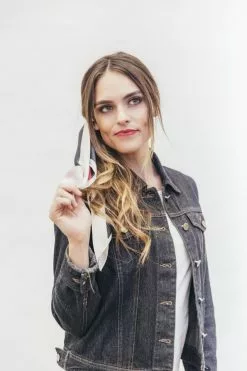 Sweet Salt Scarf Diagonal Red Navy