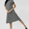 Sweet Salt Short Sleeve Round Neck Dress Black/White
