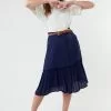 Sweet Salt Skirt A Line Button Down Navy