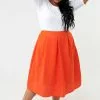 Sweet Salt Skirt Pleated A Line Red Orange -Modest Clothing Sales Skirt20Pleated20A20Line20Red20Orange2042272