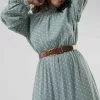 Sweet Salt Smocking Ruffle Neck And Sleeve Dress Mint -Modest Clothing Sales Smocking Ruffle Neck and Sleeve Dress Mint 358882