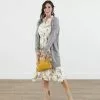 Sweet Salt Top Batwing Cardigan Gray