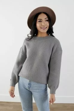 Sweet Salt Chunky Sweater Gray