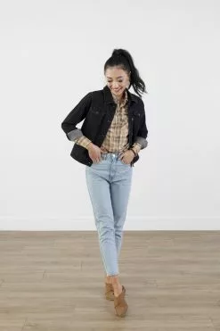 Sweet Salt Top Denim Jacket Black