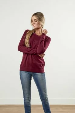 Sweet Salt Burgundy Sweater