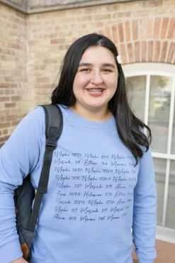 Sweet Salt Top Sweatshirt Scripture Blue