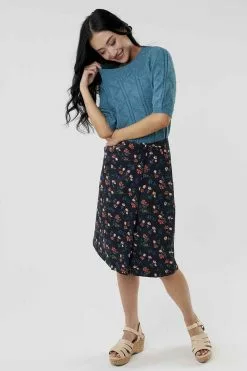 Sweet Salt True Wrap Skirt Black