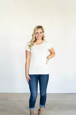 Sweet Salt Ultimate Scoop Tee Antique White