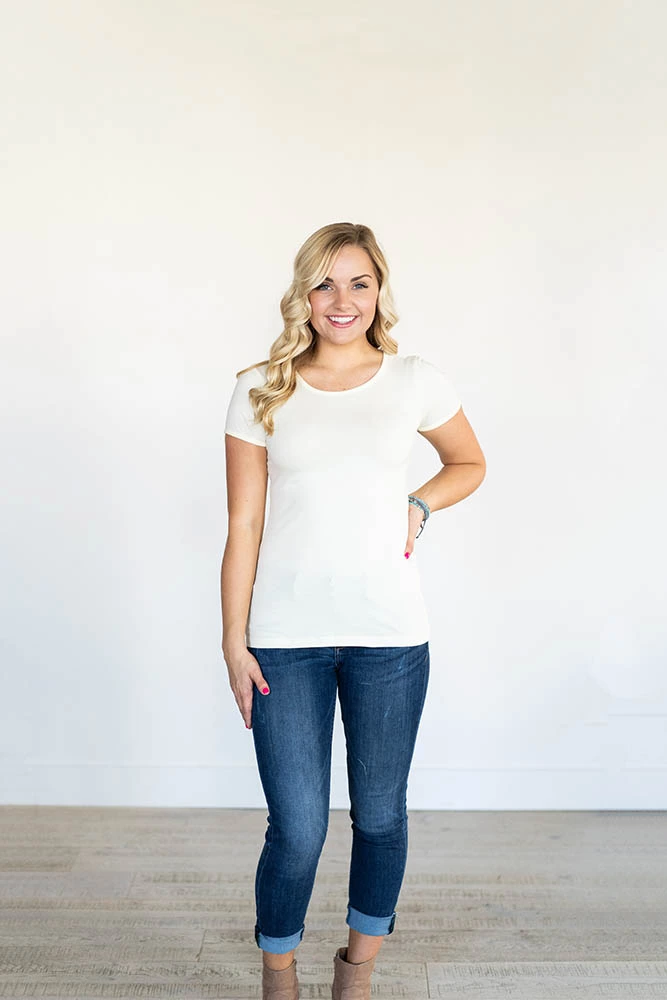 Sweet Salt Ultimate Scoop Tee Antique White 3 Sweet Salt Ultimate Scoop Tee Antique White