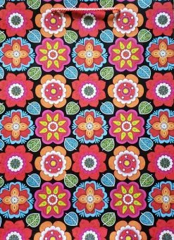 Gift Bag Geo Flowers Multicolor Large