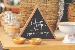 Home Sweet Home Wall Art Triangle Black 11 Inch