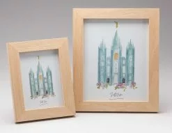 Salt Lake Temple Watercolor Framed Art