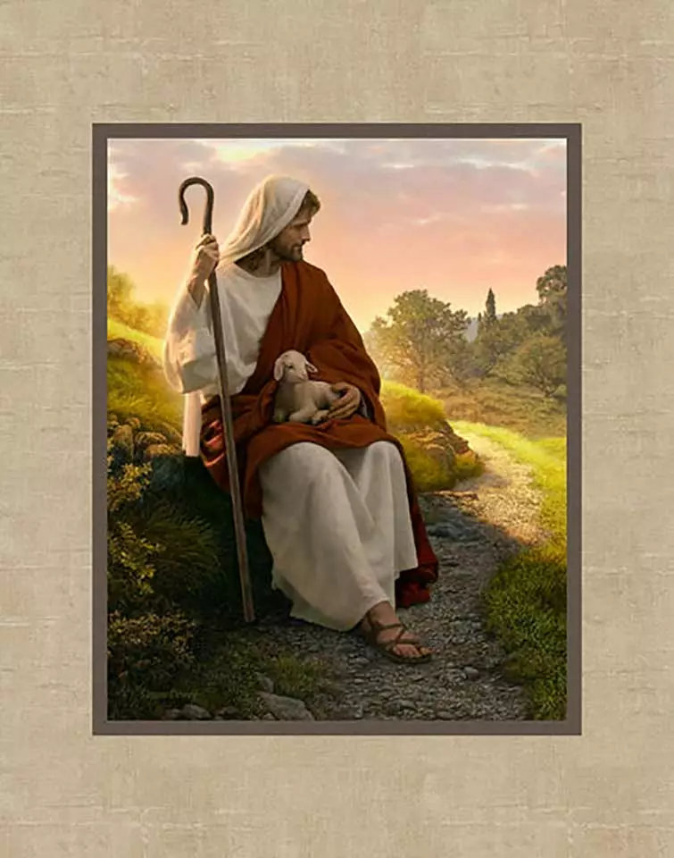 Simon Dewey In The Shepherds Care 11X14 Matted Print 3 Simon Dewey In The Shepherds Care 11X14 Matted Print