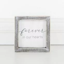 Adams & Co Forever In Our Hearts 5x5 White Gray