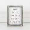 Adams & Co You Will Forever Be My Always 6x8 White Black -Modest Clothing Sales 124714520You20Will20Forever20Be20My20Always206x820White20Black