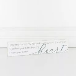 Adams & Co Your Memory Is My Keepsake 12x2 White