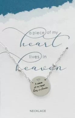 Memorial Necklace Piece Of My Heart Silver