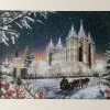 Brent Borup SLC Temple Old Time Christmas 10x12 Ivory -Modest Clothing Sales 1347524 SLC Temple Old Time Christmas 10x12 Ivory
