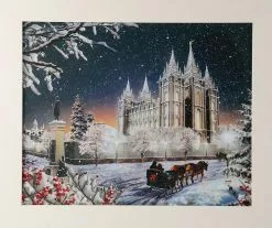 Brent Borup SLC Temple Old Time Christmas 10x12 Ivory