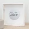 Count It All Joy Decor White Silver 8x8 Inch