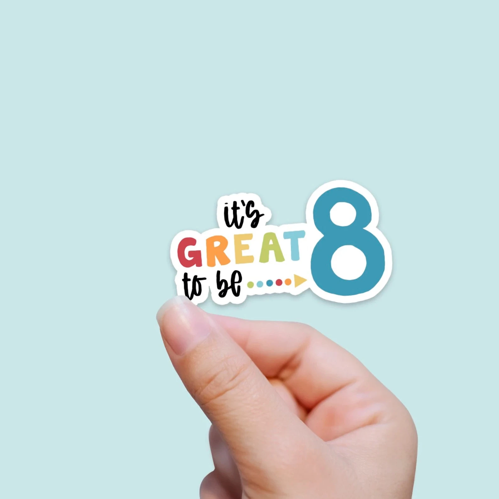 Doodle Beads Sticker It's Great To Be 8 Blue 3 Doodle Beads Sticker It's Great To Be 8 Blue