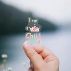 Doodle Beads Sticker I Am A Child Of God Pink Crown