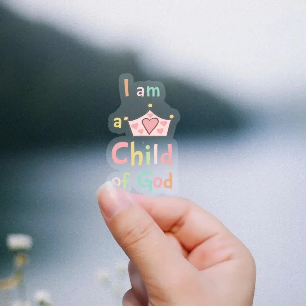 Doodle Beads Sticker I Am A Child Of God Pink Crown 3 Doodle Beads Sticker I Am A Child Of God Pink Crown