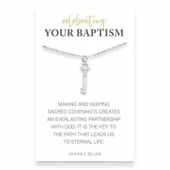 Doodle Beads Necklace Celebrating Your Baptism Silver