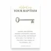 Doodle Beads Tie Bar Celebrating Your Baptism Silver