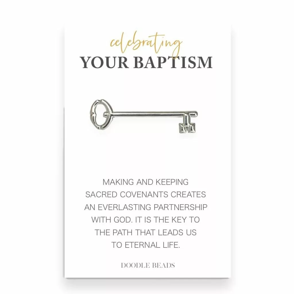 Doodle Beads Tie Bar Celebrating Your Baptism Silver 3 Doodle Beads Tie Bar Celebrating Your Baptism Silver