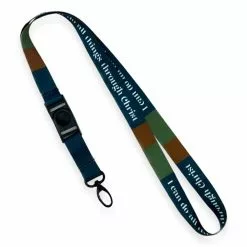 Doodle Beads Lanyard I Can Do All Things Green