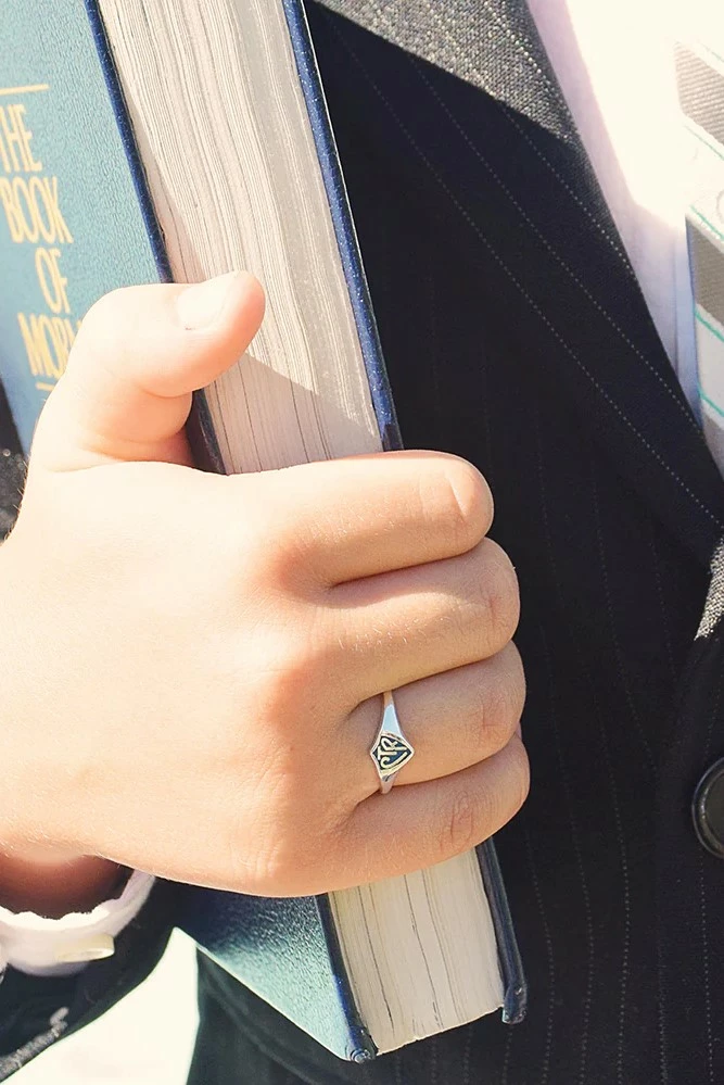 CTR Ring Mini Blue Sterling Silver Sizes 3-10 3 CTR Ring Mini Blue Sterling Silver Sizes 3-10