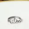 Cursive CTR Ring Stainless Steel Sizes 3.5-10.5