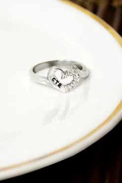 CTR Ring Sweetheart Antiqued Sterling Silver Sizes 5-10