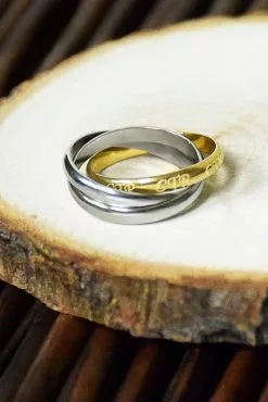 CTR Two Tone Roll Ring Stainless Steel Sizes 5-10